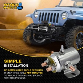 240-01009 Winch Motor Golf Cart Solenoid Compatible with/Replacement for 5 Term 12 Volt Hd 15-301, 15-338, 15-341, SBD4201, SBD4201D, SBD4201E, SBD4202D 440003, 440110