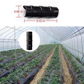 ANZKA 10PCS Snap Clamp 1" X 3-1/4" for OUTER DIAMETER 1 inch PVC Pipe Greenhouse Row Cover Banner Frame Tube Clip Connector for Garden Shelters Shade Cloth Insect Net (Black)