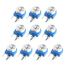 sourcing map Trimmer Potentiometer Top Adjustment Horizontal Variable Resistance 10K Ohm Pack of 10