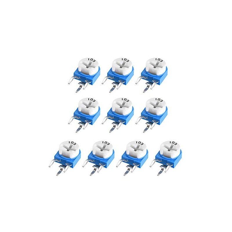 sourcing map Trimmer Potentiometer Top Adjustment Horizontal Variable Resistance 10K