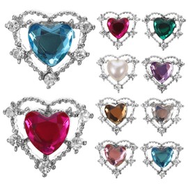 TEHAUX 10pcs Nail Art Rhinestones Charms for Projects Decorative Nail Supplies Manicure Charms for Crafting Eye Makeup and Personal Home Use