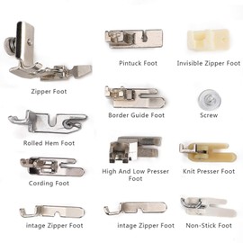 Fdit Juego de prensatelas para máquina de Coser Profesional Kit de máquina de Coser Vintage Universal para el hogar para Brother, Babylock, Singer y Otras máquinas de Coser