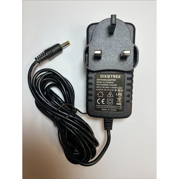 DIXIETREE 12V 2A Mains AC-DC Adaptor Power Supply for Humax