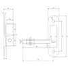 2 x SOTOOLS gate hinges, M12, ball bearing, separable, 150