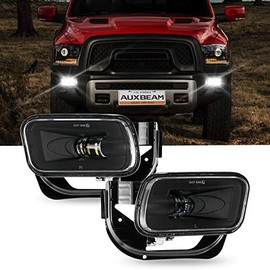 Auxbeam LED Fog Lights for Ram 1500 2009-2012, Ram 2500/3500 2010-2018, LED Fog Lamps Replacement for Dodge Ram 1500 2500 3500 w/ Bracket, 2 Pcs Black
