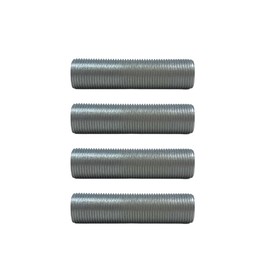 HALOTEC Set mit 4 verzinkten M10 x 1 Gewinderohre, 40 mm, Metallrohr für Lampenfassung und Lampenstange, Montagezubehör für Beleuchtung