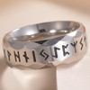 Jude Jewelers 8mm Stainless Steel Norse Viking Raven Runes Band