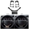 4Pcs/Set Carbon Fiber Steering Wheel Trim Cover Car Refitting Fits