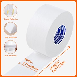 ZOMPAGO Strong Adhesive Cloth Weather Stripping Tape for Sliding Windows and Door Frames - Seal Strip for Soundproofing,Dustproof, Waterproof,and Windproof-Durable and Wear Resistant,1.8inx66FT,White