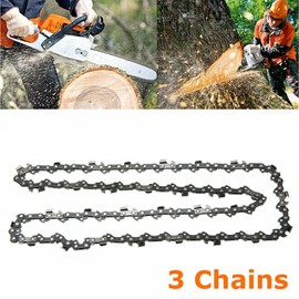 3PCS Semi Chisel Chainsaw Chain Blade Saw Replacements 18''L 0.325'' .058 Gauge 72DL