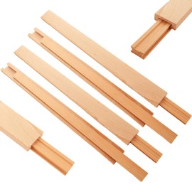 STARVAST 4 Pcs Wood Drawer Slides, 22 inch Wooden Drawer Slides Bottom Mount, Classic Wood Center Guide Track, Drawer Glides Rails Replacement Part