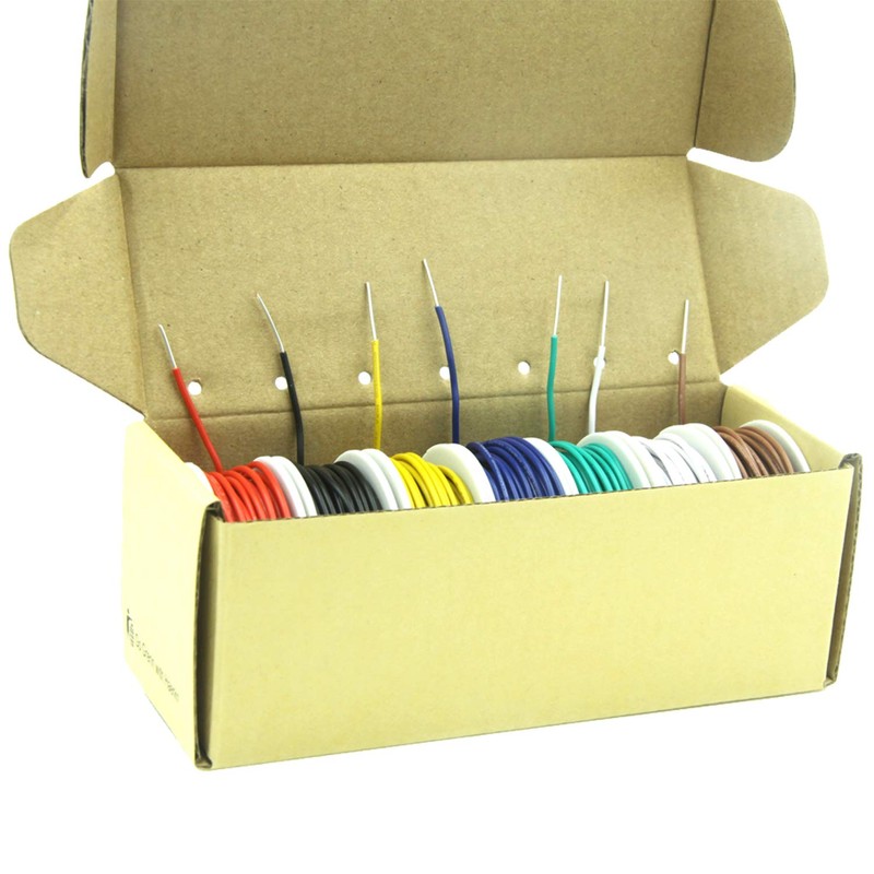 24 awg Solid Wire kit Electrical Wire Cable 7colors 30ft