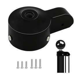 CQ Garden 2 1/2" Flag Pole Truck with Nylon Pulley, for 2" to 2.6" Diameter Flag Poles Outdoor, 2.5 Inch Cast Aluminum Flag Pole Cap with Pulley (Sliver)