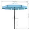 MASTERCANOPY Valance Patio Umbrella OutdoorMarket Table Umbrella with Ruffles, 8
