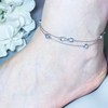 Wasee Bracelet/Anklet for Women 925 Sterling Silver Birthstone Bracelet Birthday