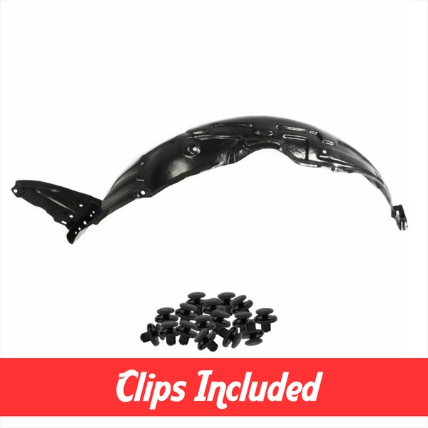 Aftermarket Products Front Passenger Side Fender Liner w/ Clips For