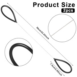 Clay Cutters Wire Steel Wire Clay Cutter Cutting Pottery Tools Cut Off Tools for Clay Artists with Black Handle Pottery Wheel Wire Tools 2 Pcs