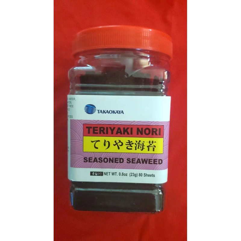 TAKAOKAYA 2 PACK TAKAOKAYA TERIYAKI NORI SEASONED SEAWEED 80 SHEETS