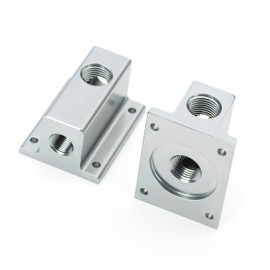 Redrock Performance 1/2” NPT 3 Port and 3/8" 1 Port Air Manifold Block for 3/4" Air Compressor Outlet Kits, Pneumatic Manifold Compressed Air Distribution Block with Mounting Hole Aluminum 2PCS