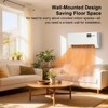 Electric Wall Mounted Heater with Remote Control, 24H Timer, ECO