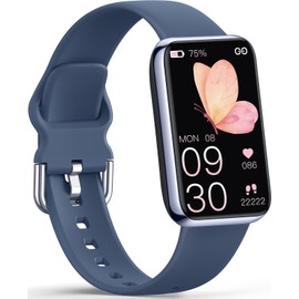 Slim Fitness Tracker with Heart Rate, Blood Pressure, Blood Oxygen and Sleep Monitor, IP68 Waterproof Activity Tracker and Smart Watches for Women Men with 20 Sports Modes, Step Counter, Pedometer