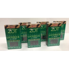 ZOT 100% Organic Licorice with Mint, Dark Brown, Black, 0.4 Ounce (Pack of 6)