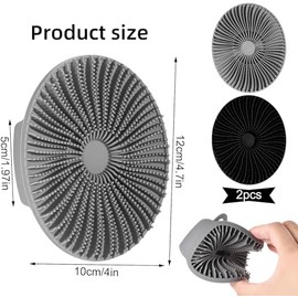Cepillo para Baño, 2 Piezas Cepillo Corporal de Silicon, Estropajo para Cuerpo, Cepillo Baño y Champú Silicona 2 en 1, Cepillo Exfoliante Corporal Ducha, Cepillo de Limpieza del Cuerpo (A)