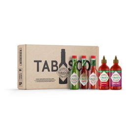 TABASCO Brand Hot Sauce Variety Pack, Gift Set Includes Five Tabasco Hot Sauce Glass & Squeeze Bottles, Perfect for Eggs, Pizza, Tacos, and More, 37 Fl Oz (Pack of 5)