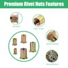 Maozaa Rivet Nuts, 100pcs M4 Rivet Nut, Carbon Steel Rivnut