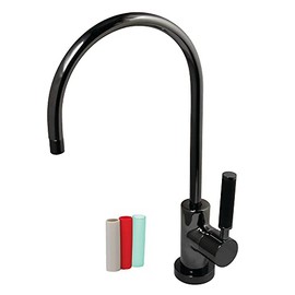 Kingston Brass NS8190DKL Water Onyx Contemporary Water Filtration Faucet, Black Stainless Steel