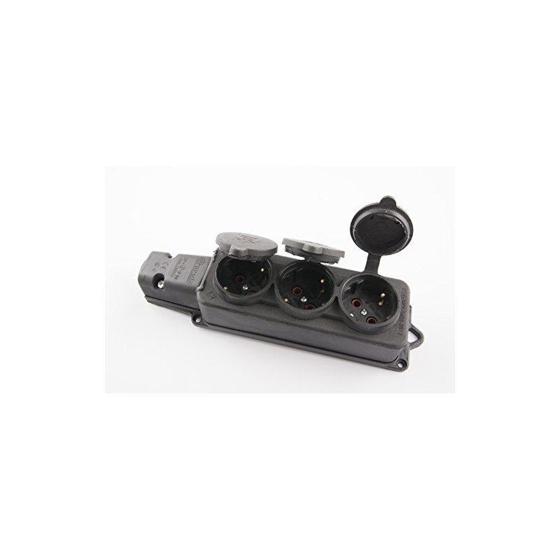 Schuko Solid Rubber Plug, Coupling or Schuko Socket Rubber Set