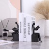 oliruim Black Reading Couple Decor Iron Bookends, Unique Retro Man