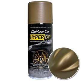 DipYourCar.com HyperDip Paint - Can of Sprayable Automotive Dip Coat - Removable Peelable Paint Protection for Cars - Bronze Gold Satin Coat Spray
