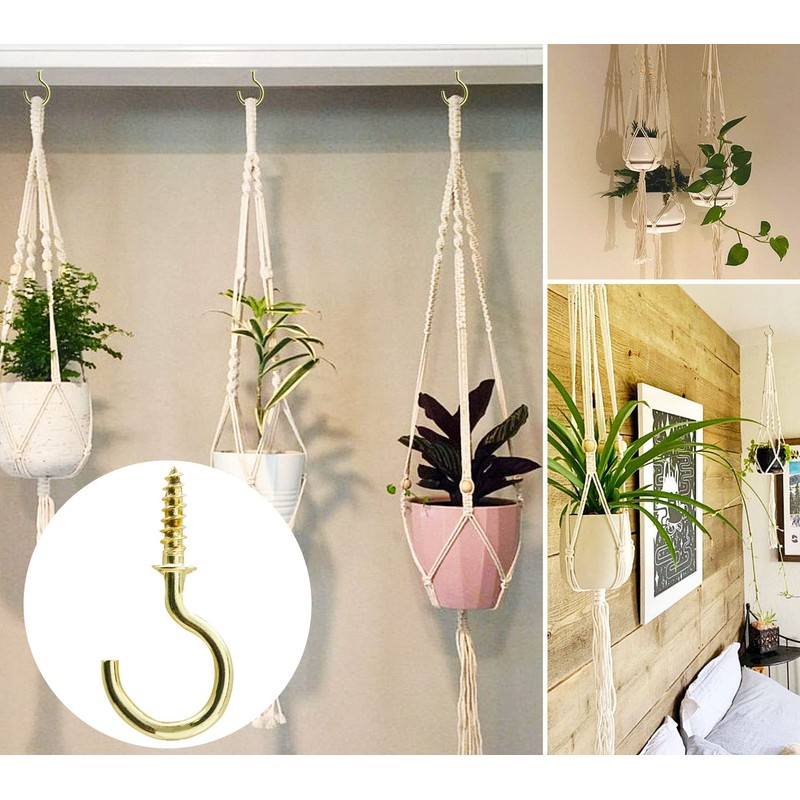 Biaungdo 100 Pcs 3/4" Ceiling Cups Hooks Screw Hooks Ceiling