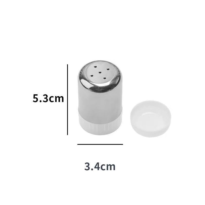 Silver Sugar Shakers Spice Salt Pepper Organizer Container Dust-proof Stainless
