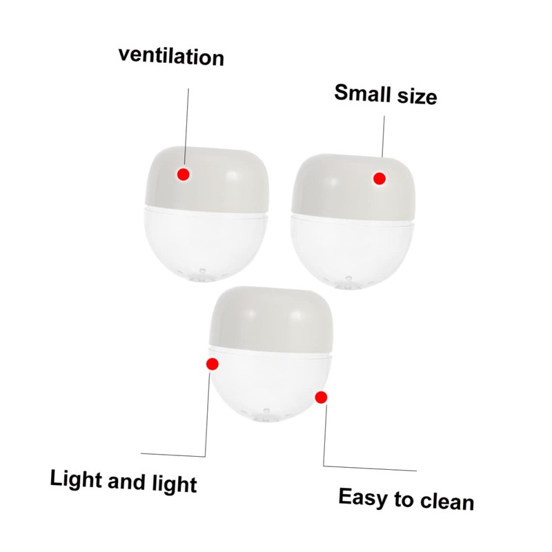TOVINANNA Portable Beauty Egg Storage Box 3pcs Dustproof Makeup Sponge