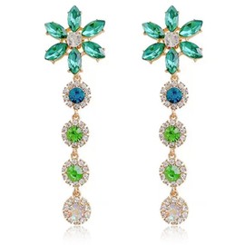 Flower Earrings for Women Statement Earrings Gold Flower Dangle Drop Earrings Leaf Long Tassel Earrings Jewelry Gifts for Women