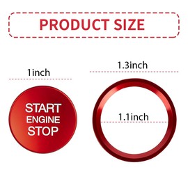 DIFLAX Car Start Stop Button Cover, Ignition Button Cover, Start Button Cover, Car Accessories, Interior Trim, Protect Button from Scratches, Decorative, Practical, for Cars