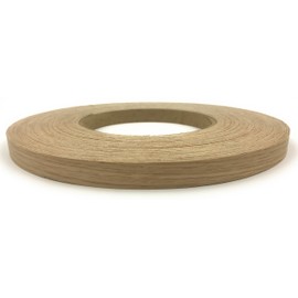 Edge Supply White Oak 3/4 inch X 250 ft Wood Veneer Edgebanding Preglued Roll - Flexible Wood Tape, Easy Application Iron On with Hot Melt Adhesive. Smooth Sanded Finish. Made in USA