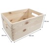 Wooden Open Storage Box with Handles | 30 x 20