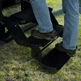 RecPro RV Step Rug 22" Wide | 4 Pack for Quad Steps | Black | Wraps Around Steps to Prevent Tracking in Dirt and Mud