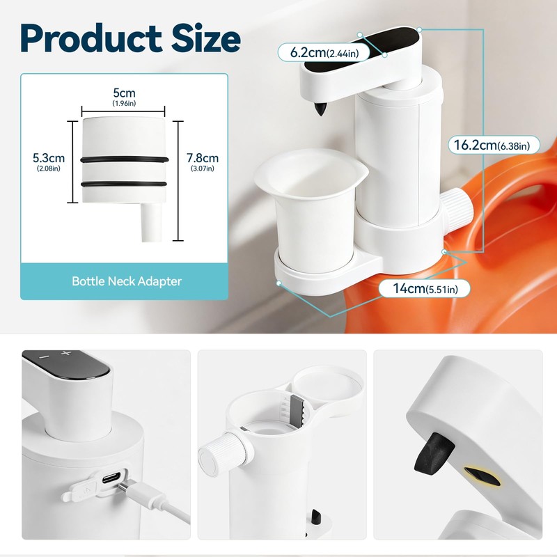 Electric Laundry Detergent Dispenser, Automatic Laundry Dispenser for Liquid Detergent,
