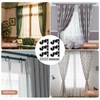 6 Pack Double Curtain Rod Brackets, Heavy Duty Adjustable Curtain