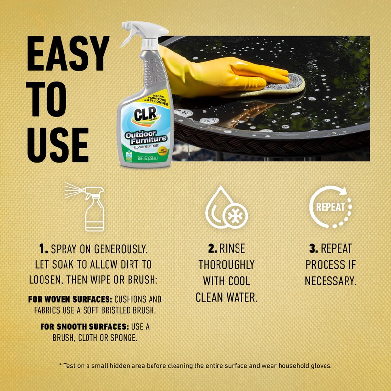 CLR Brands Outdoor Furniture Cleaner, 26 oz. Spray Bottle, Cleans