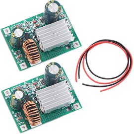 Youmile DC Down Module, Step-Down Power Supply Module, DC 16V-120V to 12V 3A Wide Voltage Input Power Supply Step-Down Converter with Red and Black Cable, Pack of 2