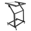 2-Layer DJ Mixer Stand Audio Rack with 4 Wheels Height