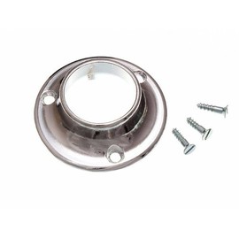 WARDROBE ROD RAIL SOCKET END SUPPORT BRACKET 25MM CHROME PLATED (pack of 8)