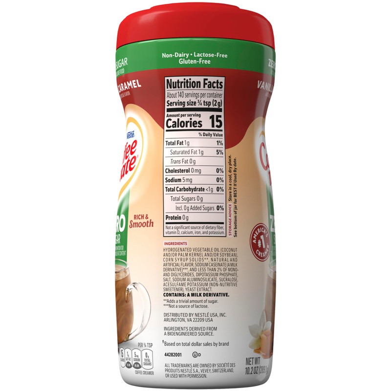 Coffee mate Zero Sugar Powder Coffee Creamer Variety, French Vanilla,