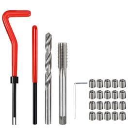 Snblzhef M7 Car Drill Bit Tool Metric Thread Repair Insert Kit Helical Coil Car Repair Tool Coarse Crowbar Screw Tooth Repair Kit