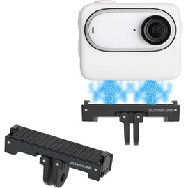 XICEN Magnetic Quick-Release Mount for Insta360 GO 3, Sport Camera Foldable Holder Stand 1/4 Screw and 2-Prong Changeable Interface Conversion Adapter